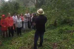 tour group at Galapagos Coffee