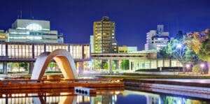 Peach Memorial Park in Hiroshima, Japan