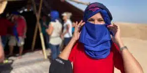 Woman wearing scarf in Morocco