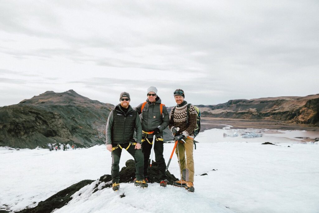 Classic Journeys founder Edward Piegza in Iceland with guide Alti
