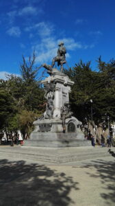 Plaza Muñoz in Punta Arenas in Chile