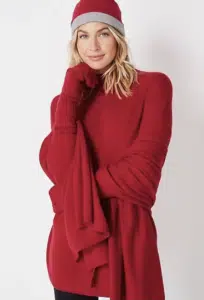 J Jill Luxe Cashmere Wrap in red