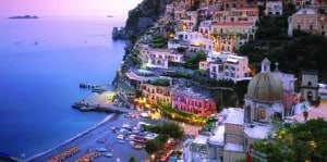 Aerial view of coastal Positano