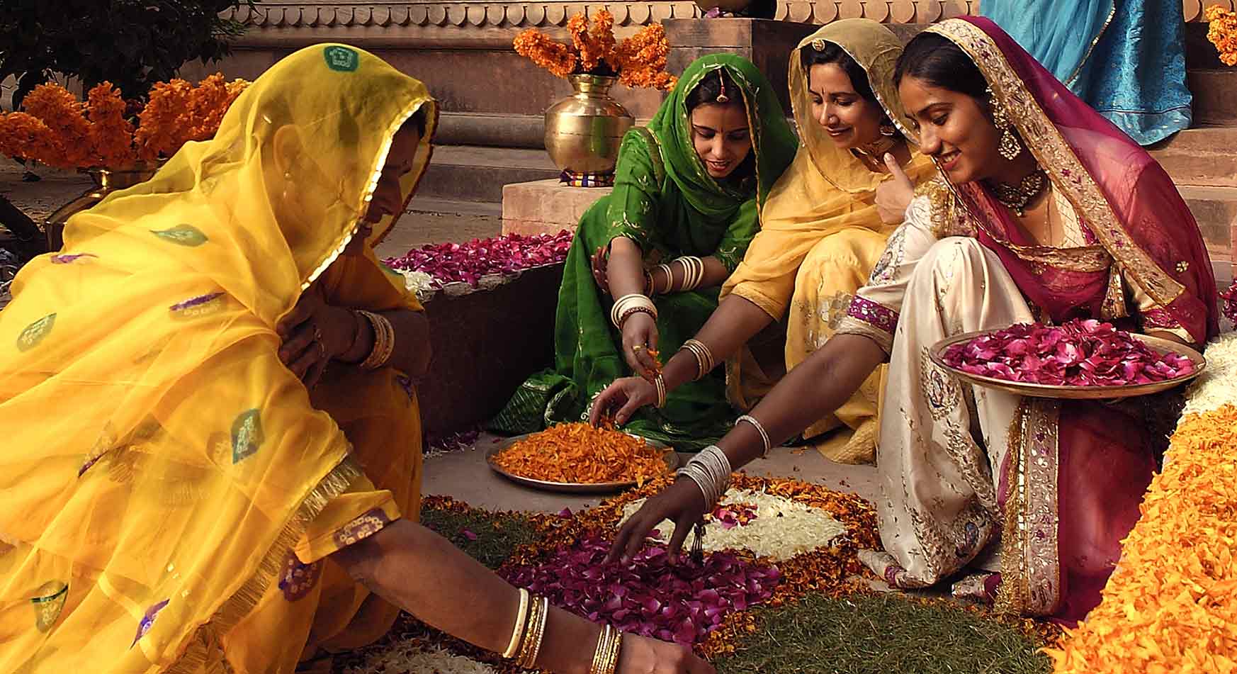 Women in a market in India