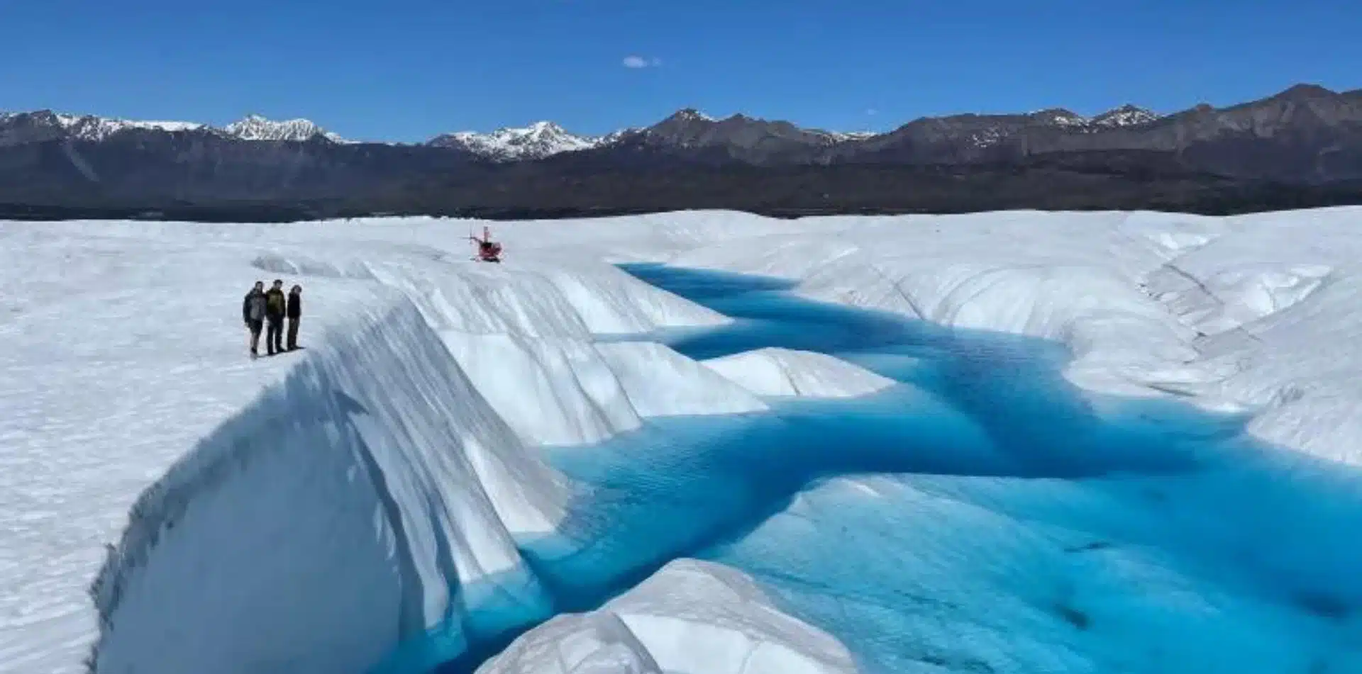 Helicopter ride to walk on a glacier in Alaska