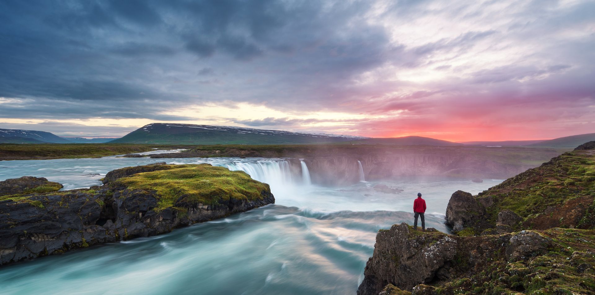 Traveler admiring the stunning views in Iceland