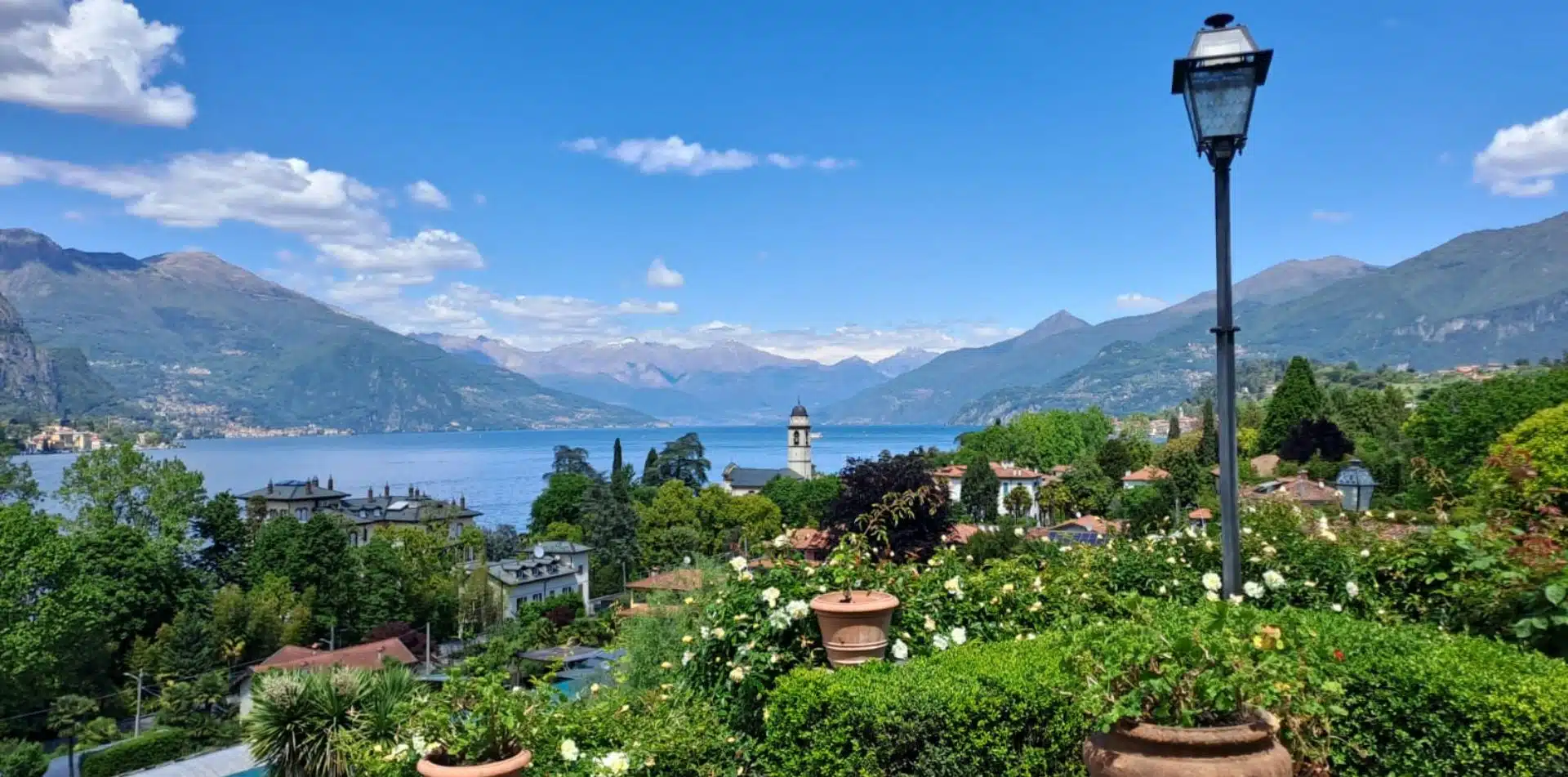 Scenic lakeside views from tour in Italy