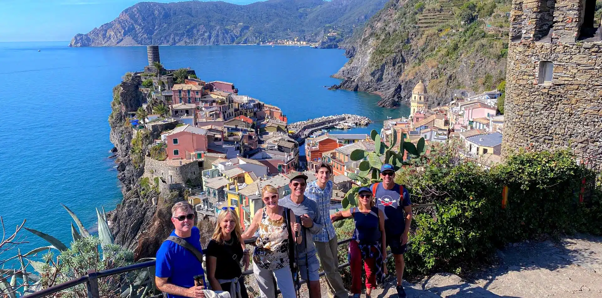 Travelers in Vernazza, Cinque Terre