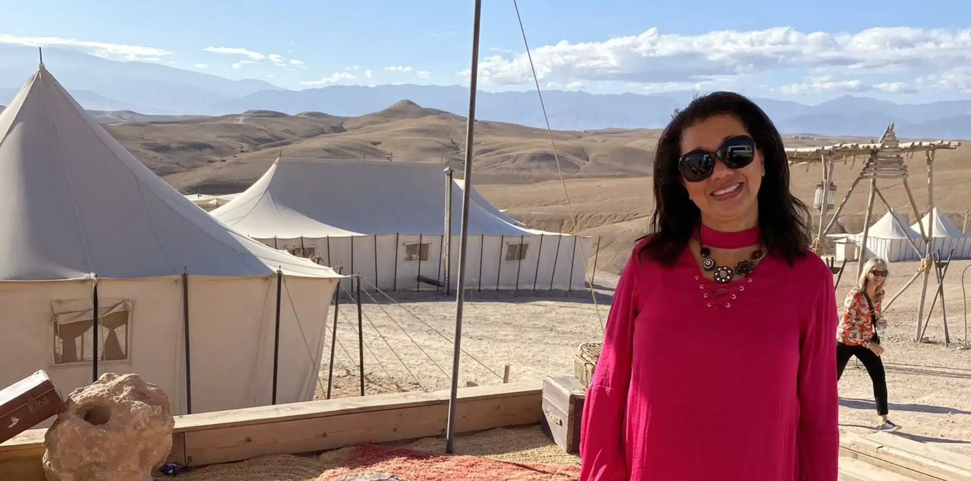 Traveler at the Desert Encampment in Morocco