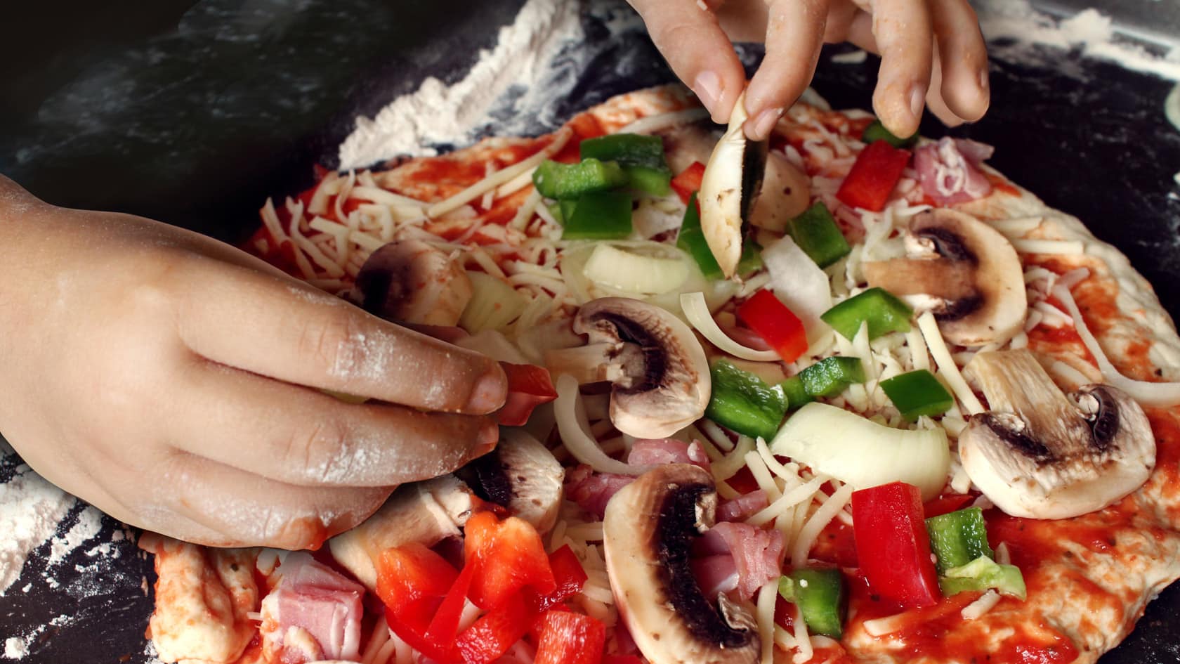 A handmade pizza by an Italian chef on the Amalfi Coast