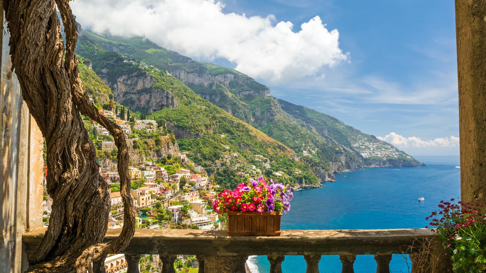 A terrace in Amalfi.