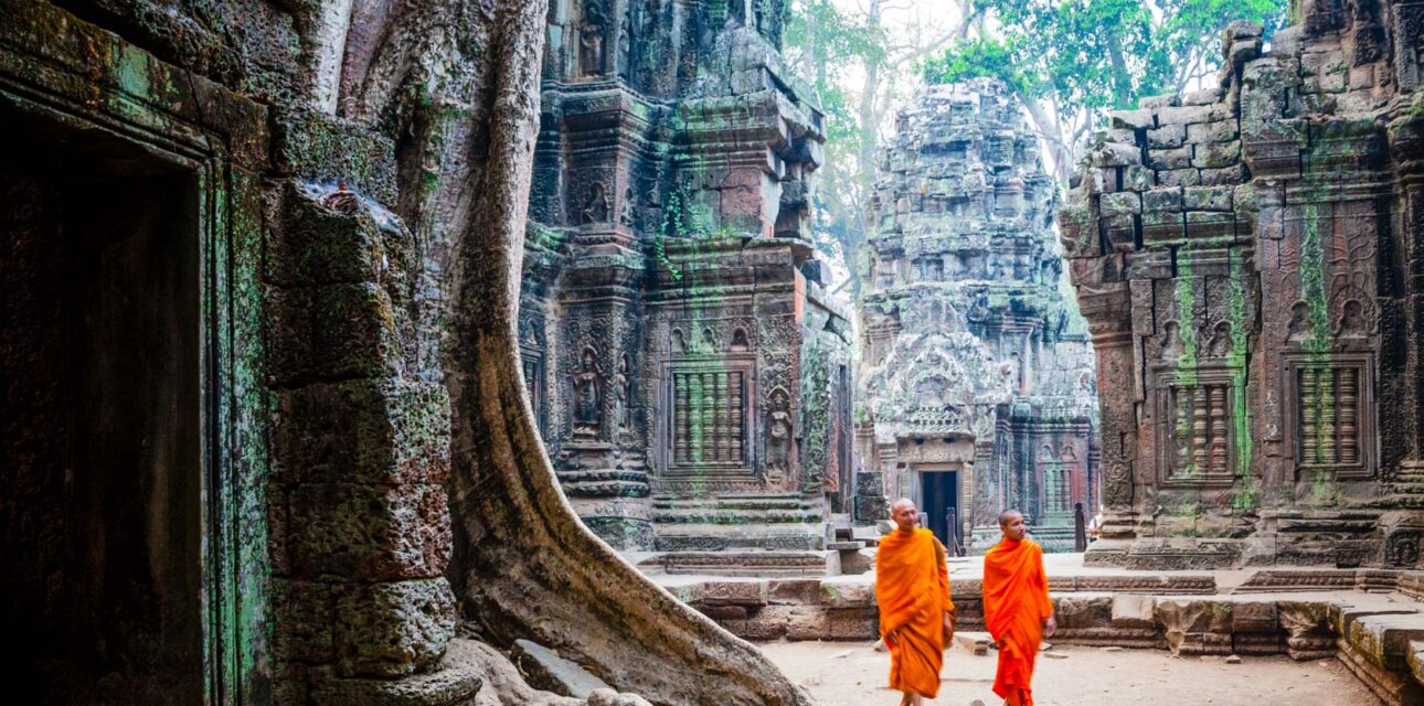 Monks in Asia.