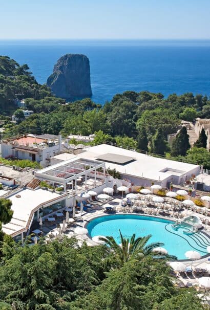 An outdoor pool in Capri.