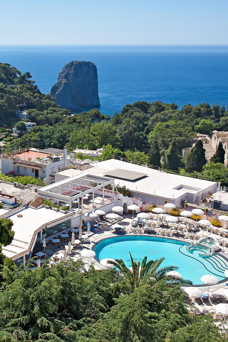 An outdoor pool in Capri.