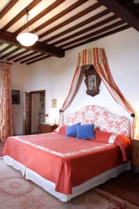 Hotel room queen size bed tuscany.