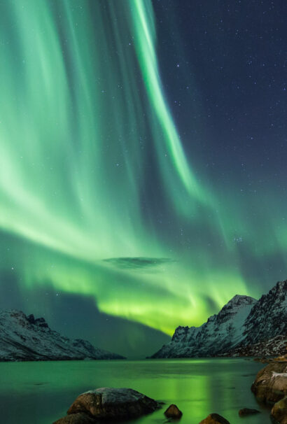 Aurora borealis (the northern lights) in Iceland.