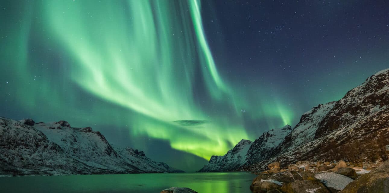 Aurora borealis in Iceland.
