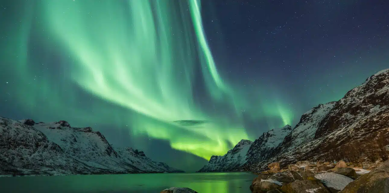 Aurora borealis in Iceland.