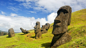 Easter Island heads in Chile.