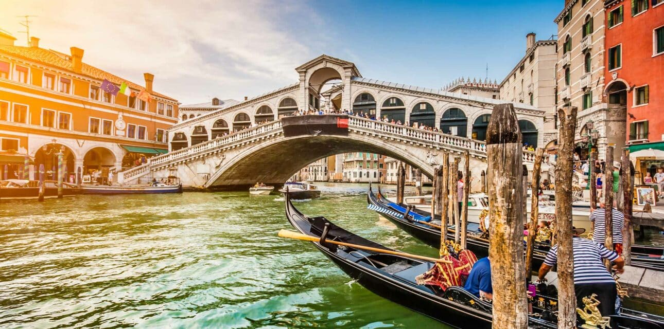A bridge in Venice.