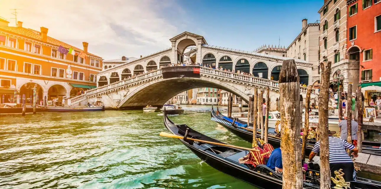 A bridge in Venice.