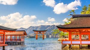 Temples in Japan near the water