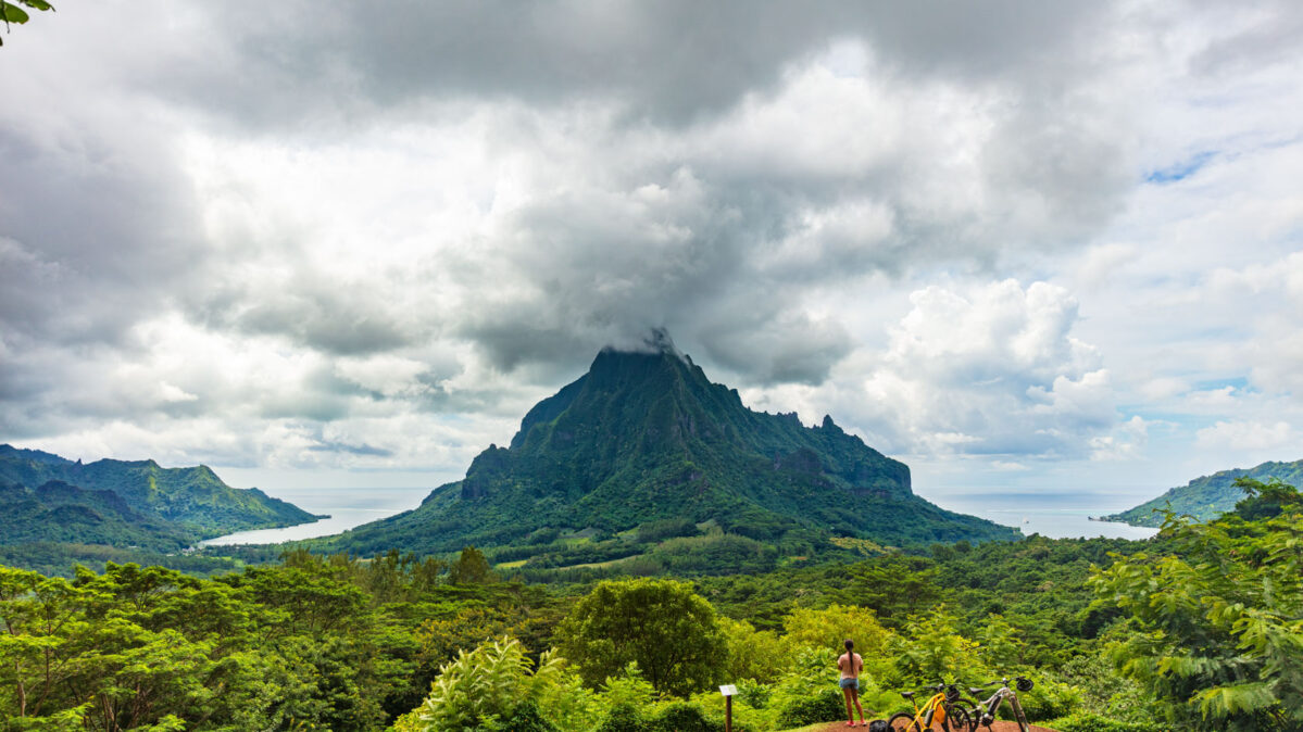 A mountain in the South Pacific.