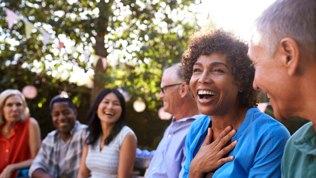 People smiling together.