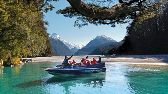 A boat in the south pacific.