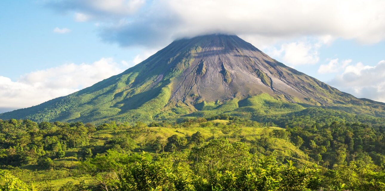 Smoking volcanco in Costa Rica.