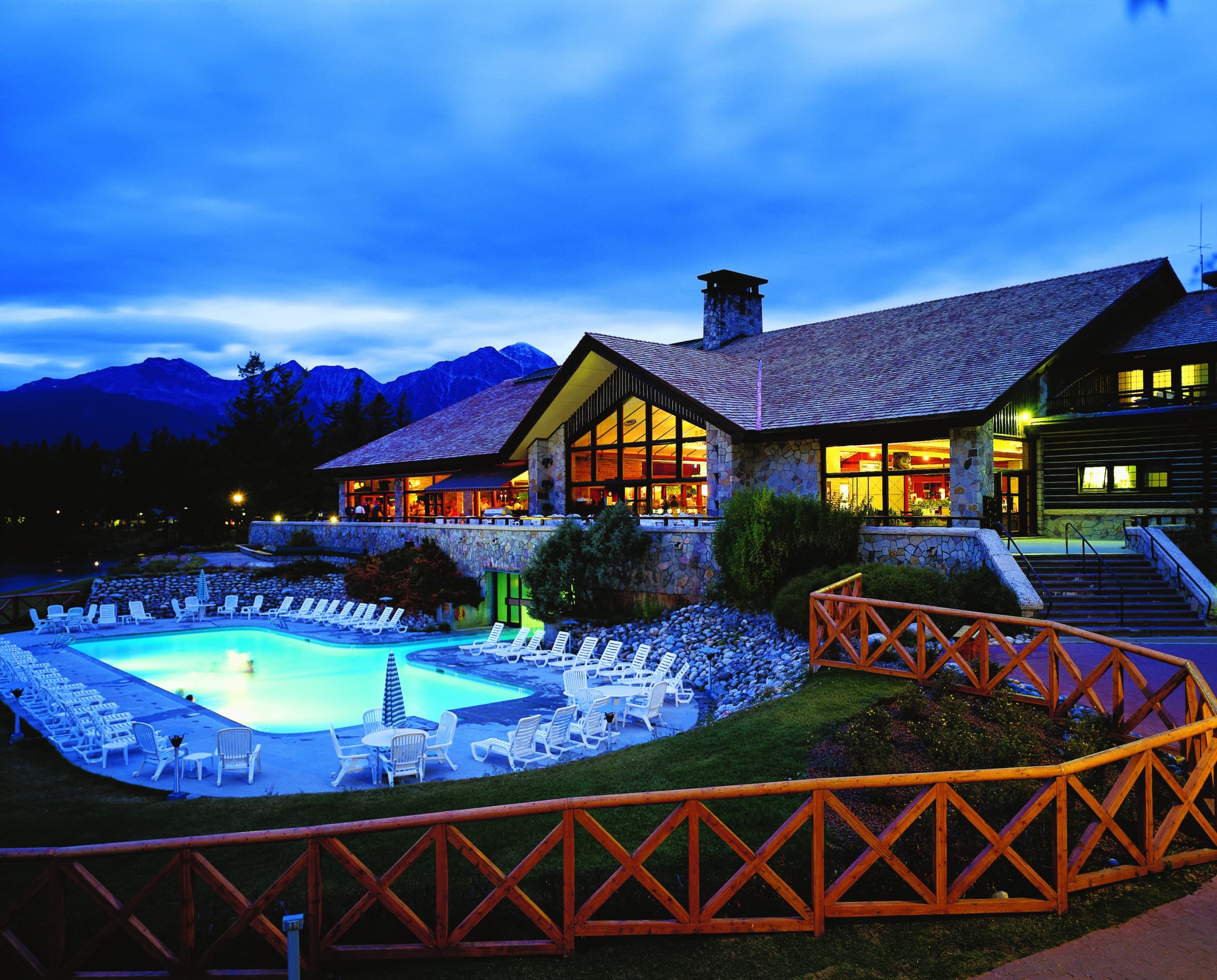 Jasper Park Lodge pool in Canada