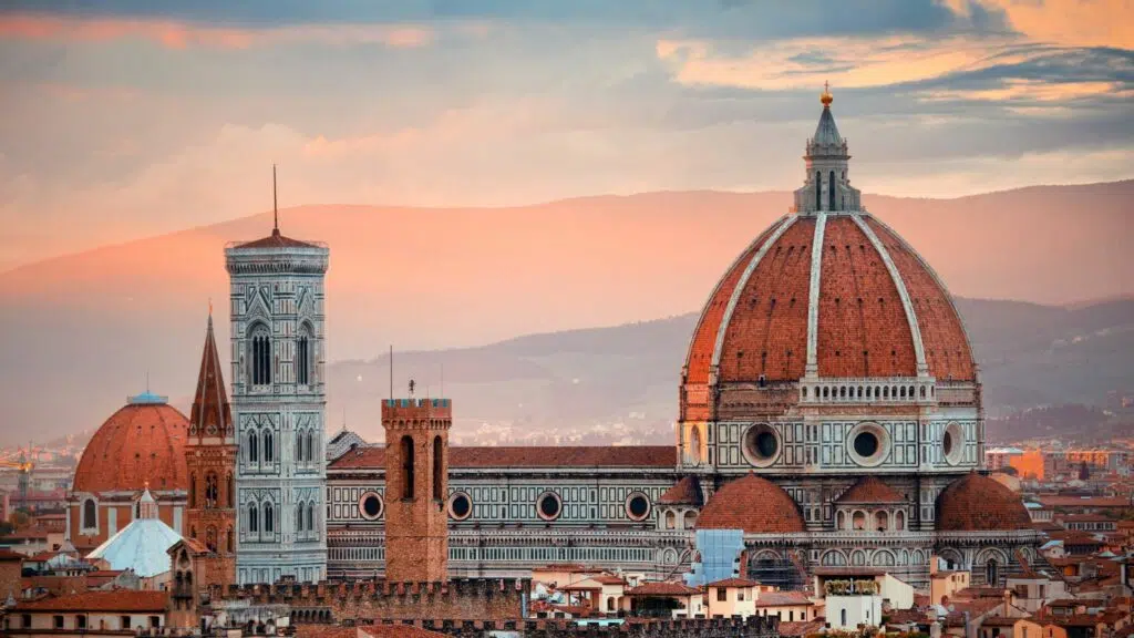 Piazza del Duomo in Florence Italy