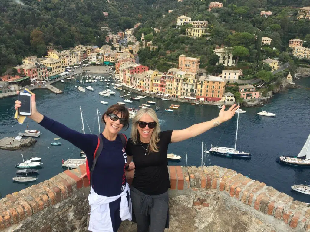 Classic Journey Ladies enjoy a coastal view of Portofino