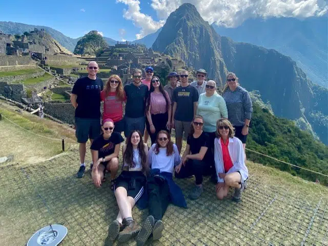 Family at Machu Picchu in Peru