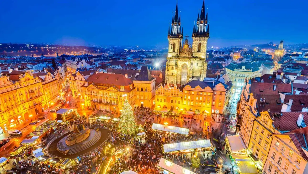 Year end holiday markets in Vienna Austria