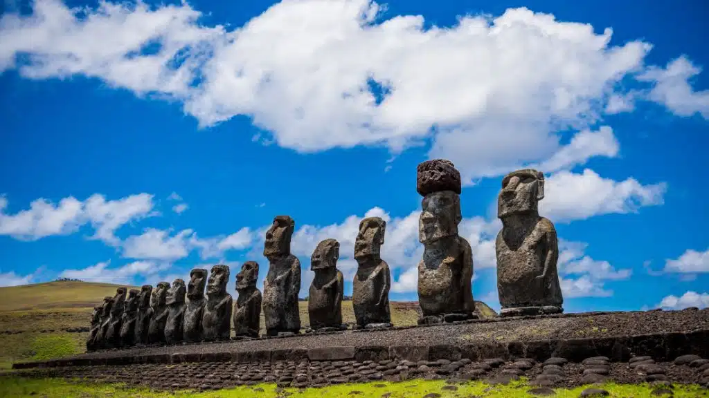The Moai statues of Easter Island