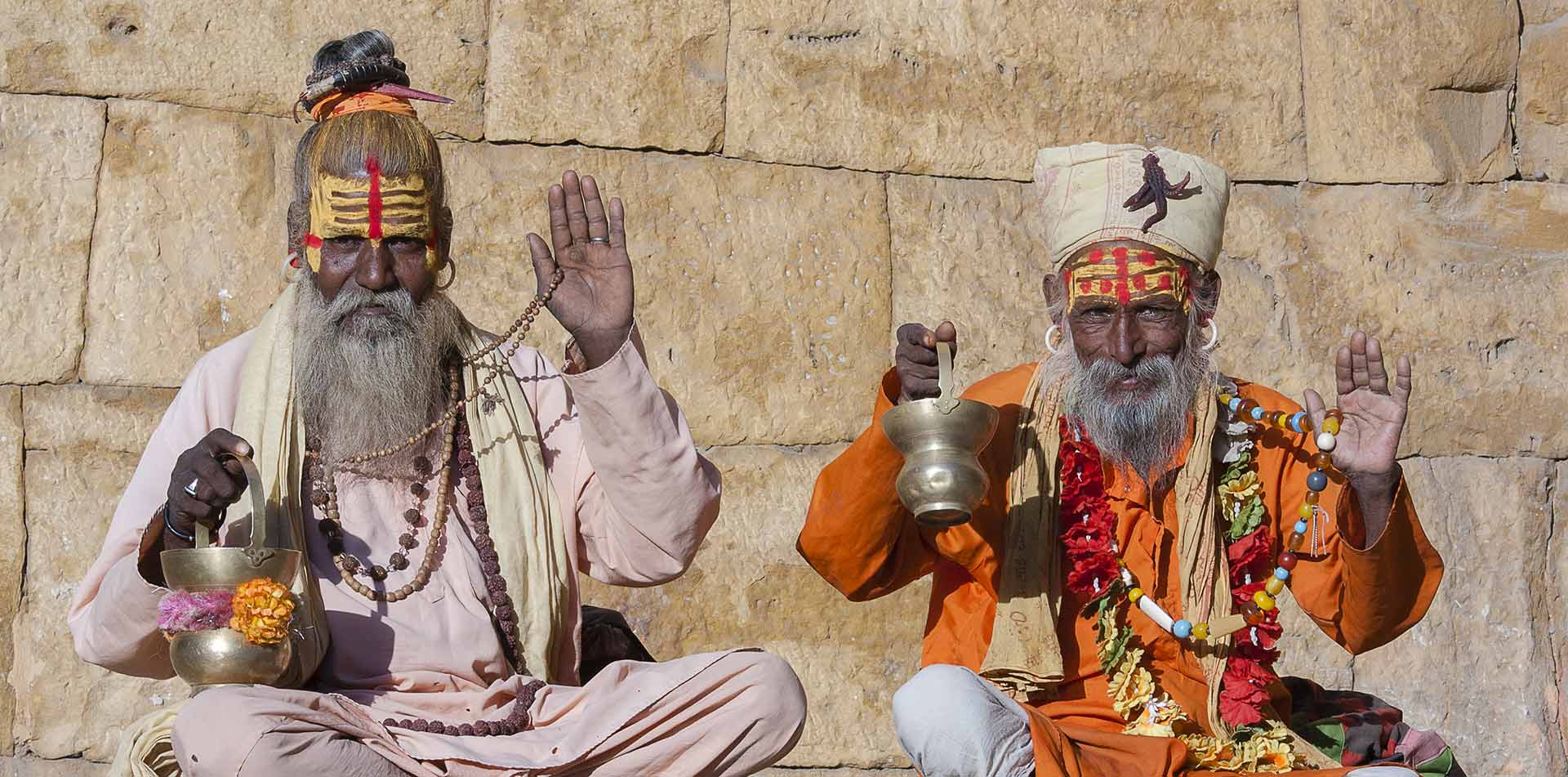 Two hindu men sitting