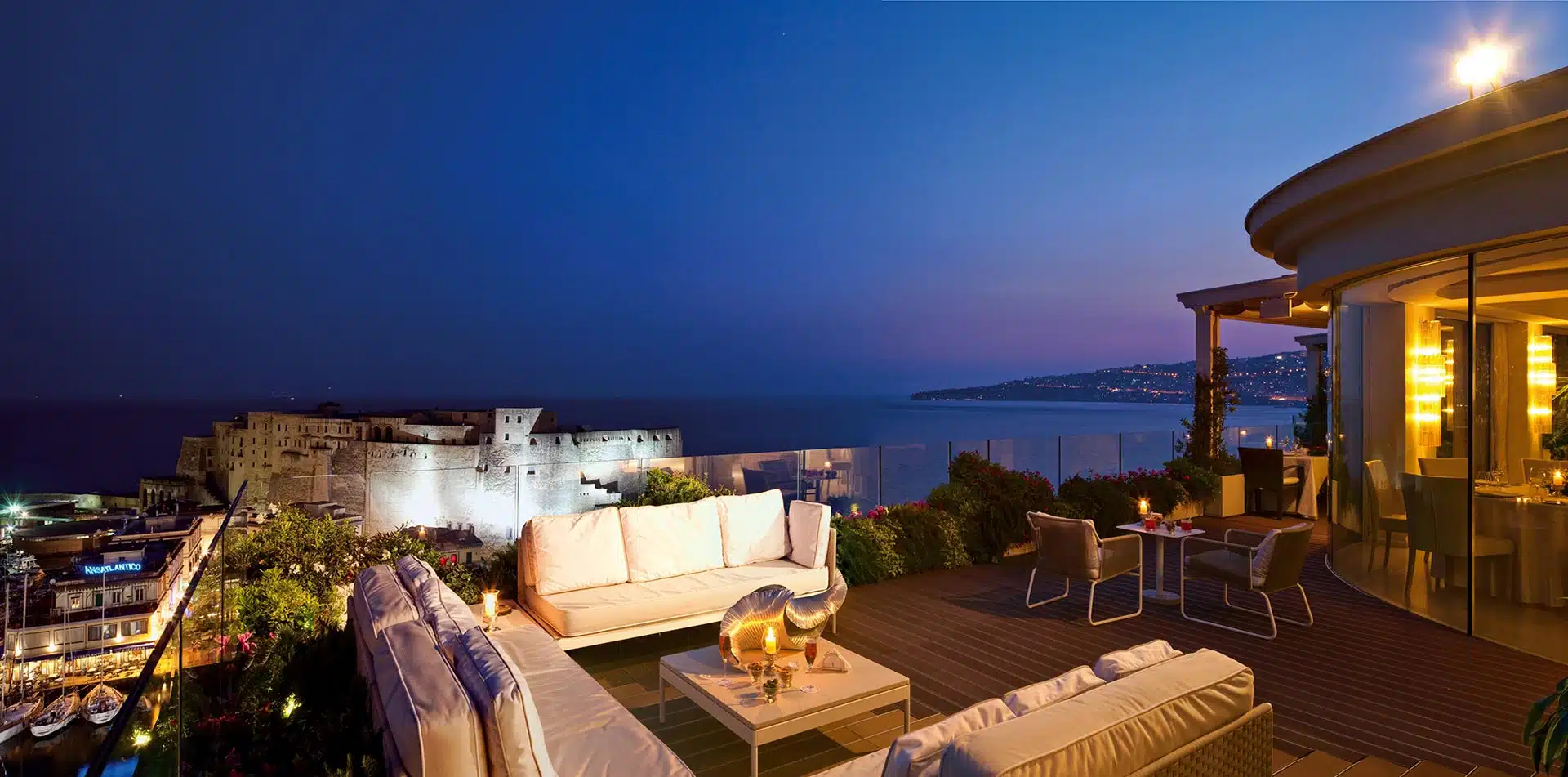Vesuvio Roof Garden at Night