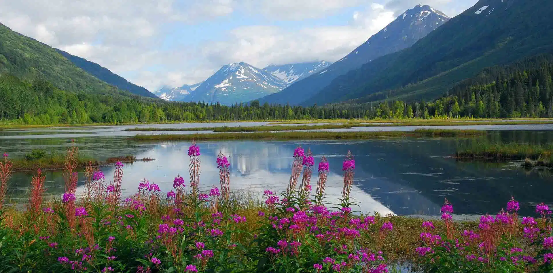 Beautiful lake views in Alaska