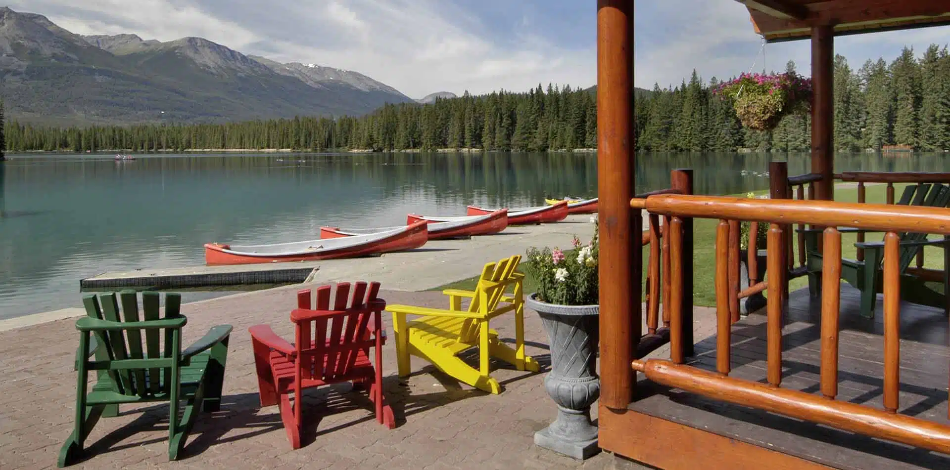 Boating House at Fairmont Jasper Park Lodge, Canadian Rockies