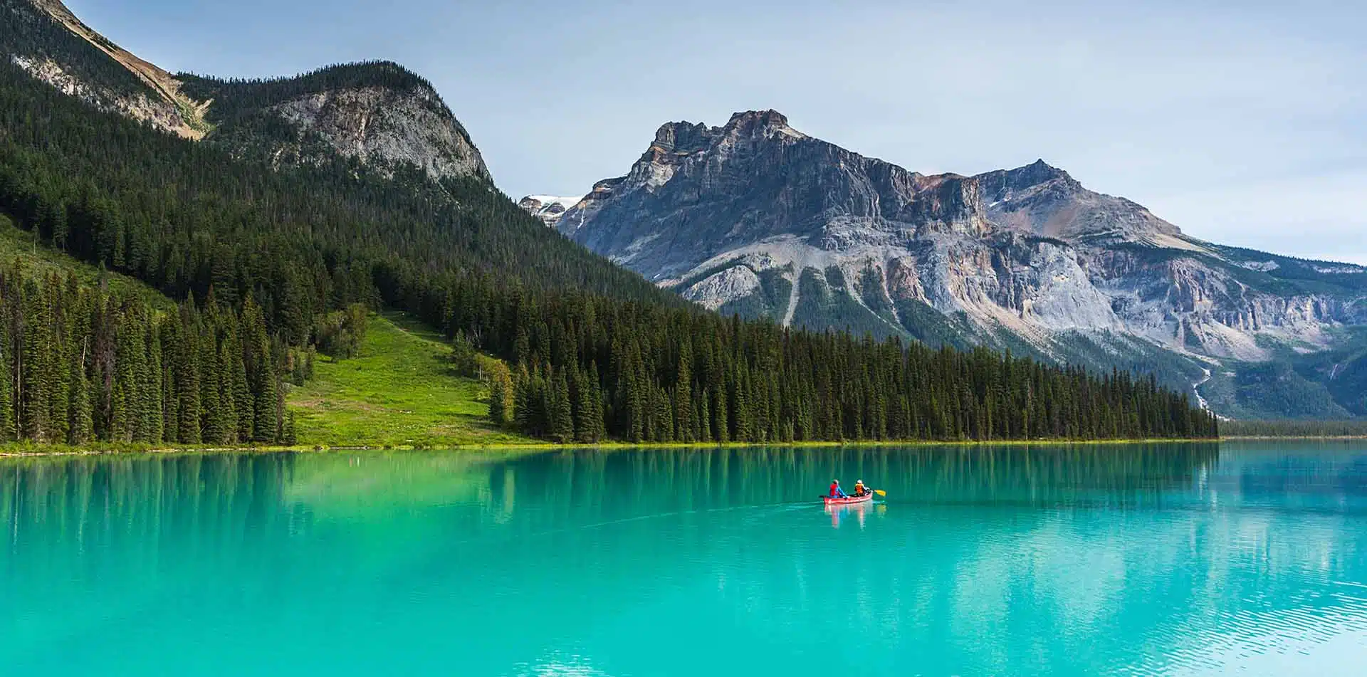 Kayak on Emerald Lake, Canadian Rockies
