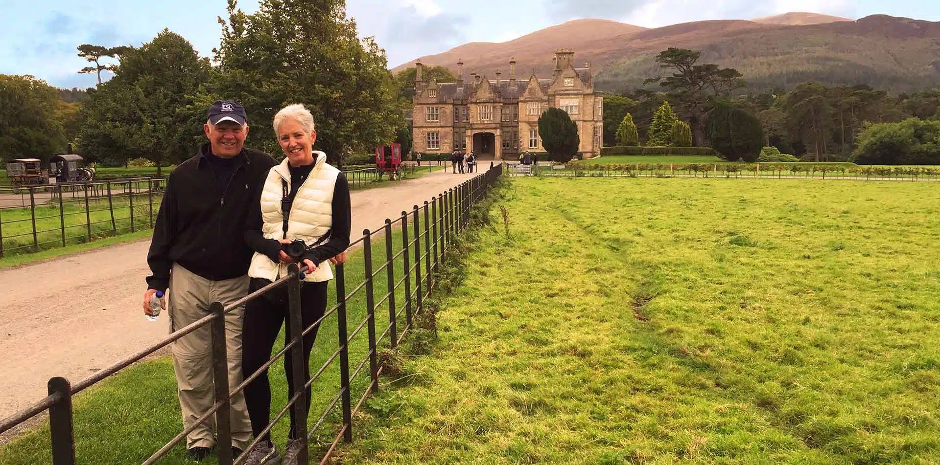 Couple Near Castle in Ireland