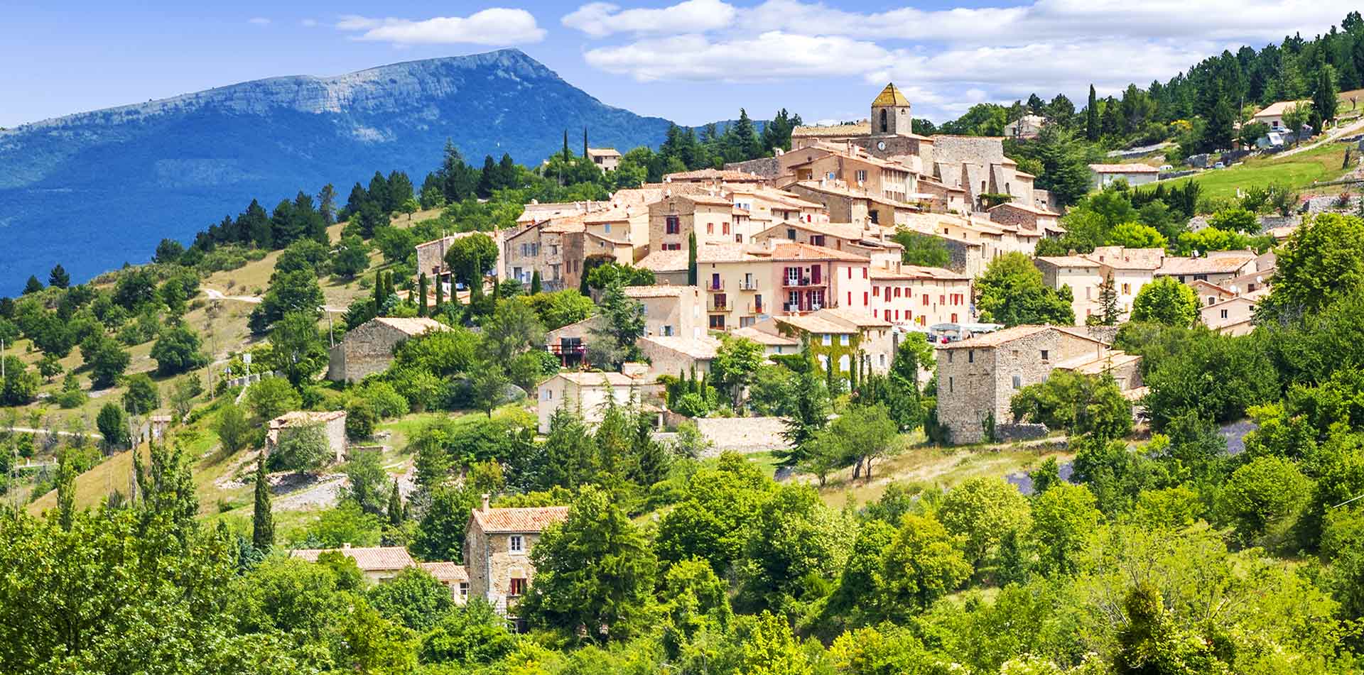 Little Village in Mountains in Provence, France