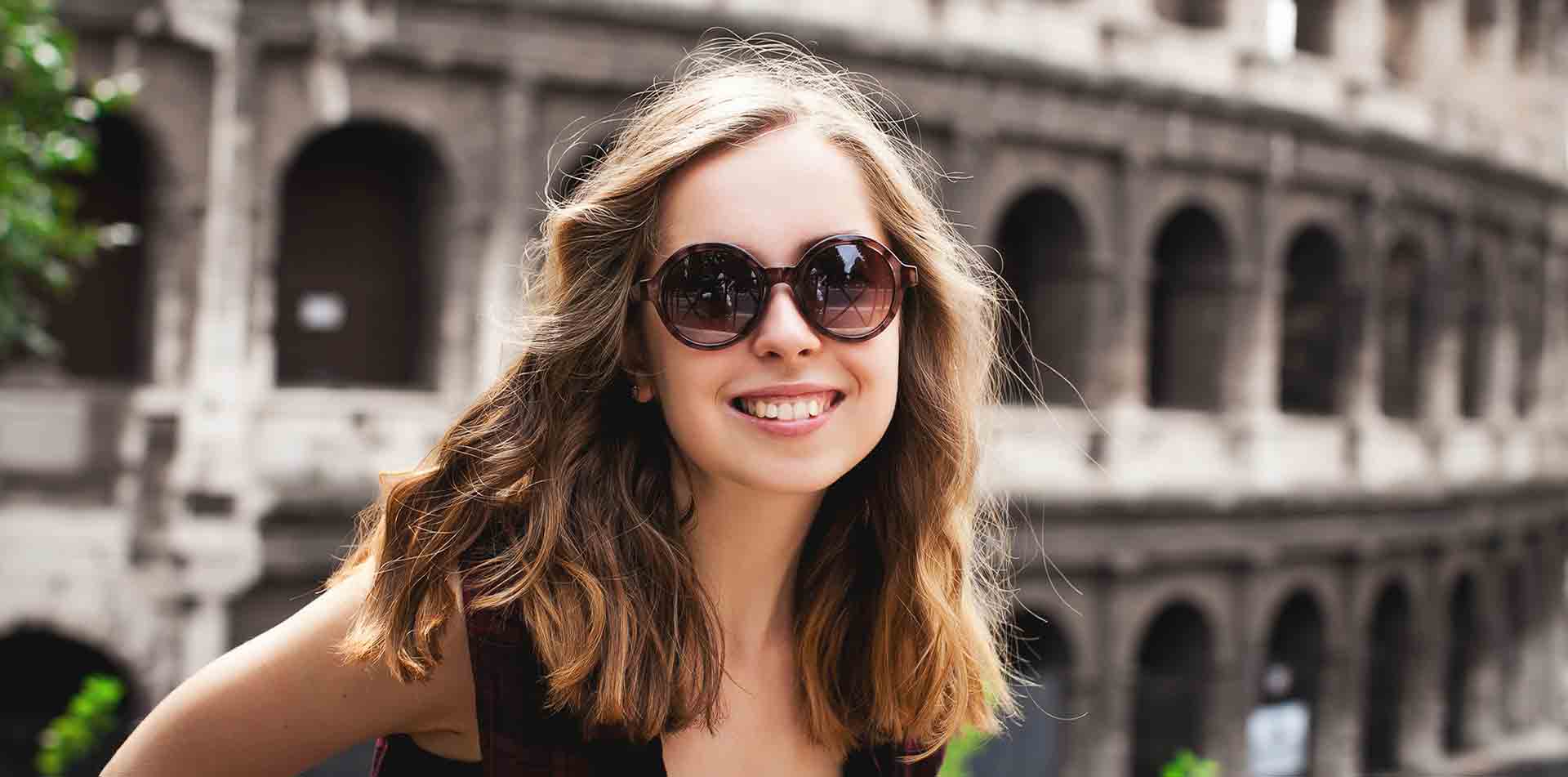 Young Girl at Colosseum, Italy