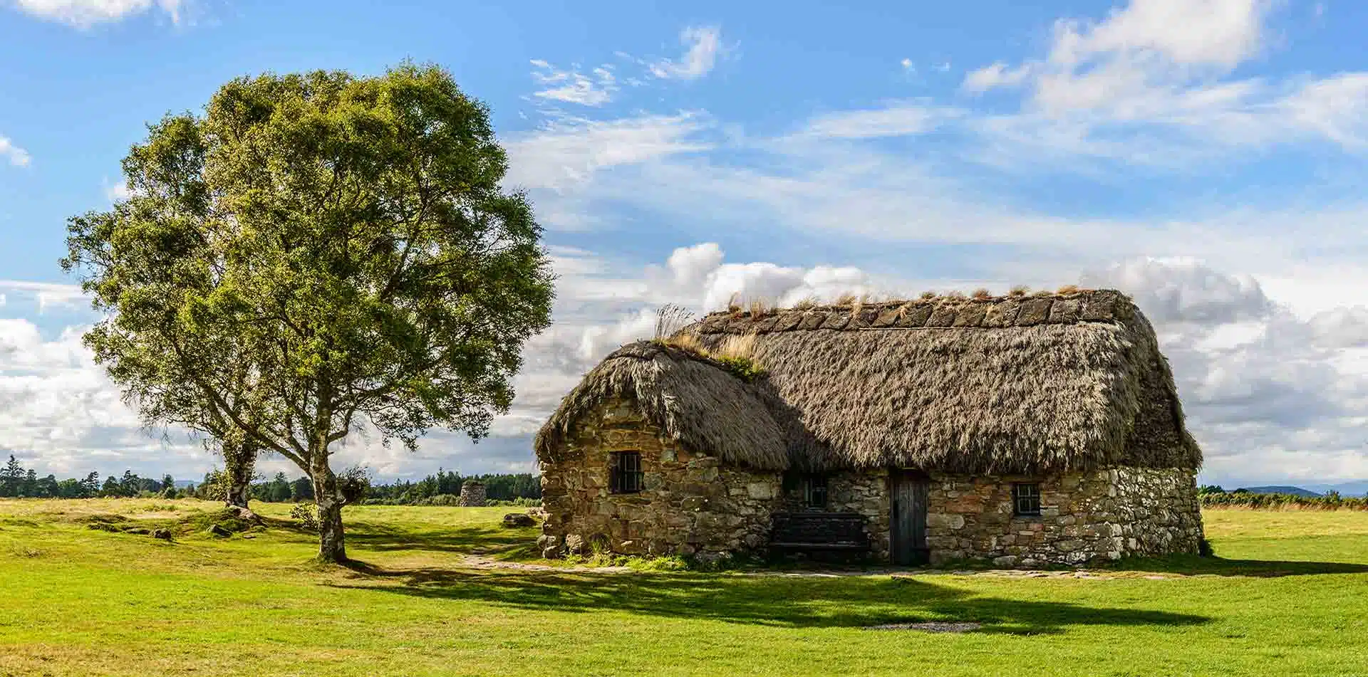 Old House on the Culloden Battle Field, Scotland