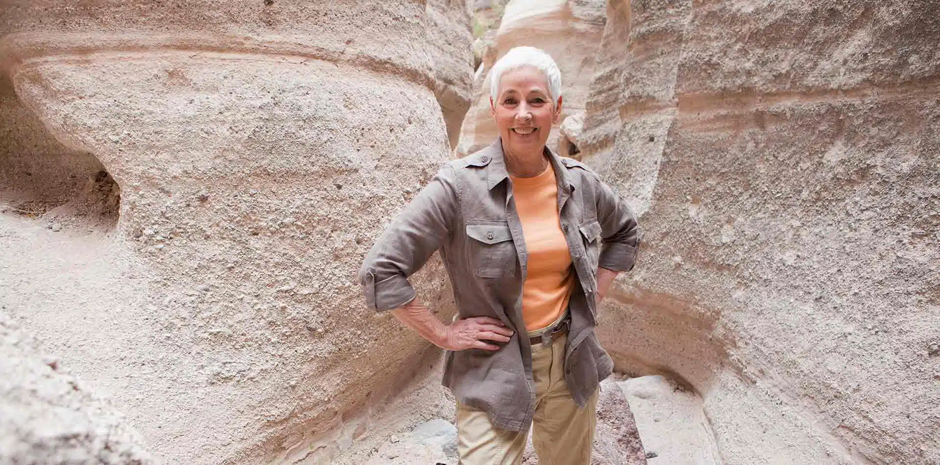 Woman hiking in The Grand Canyon