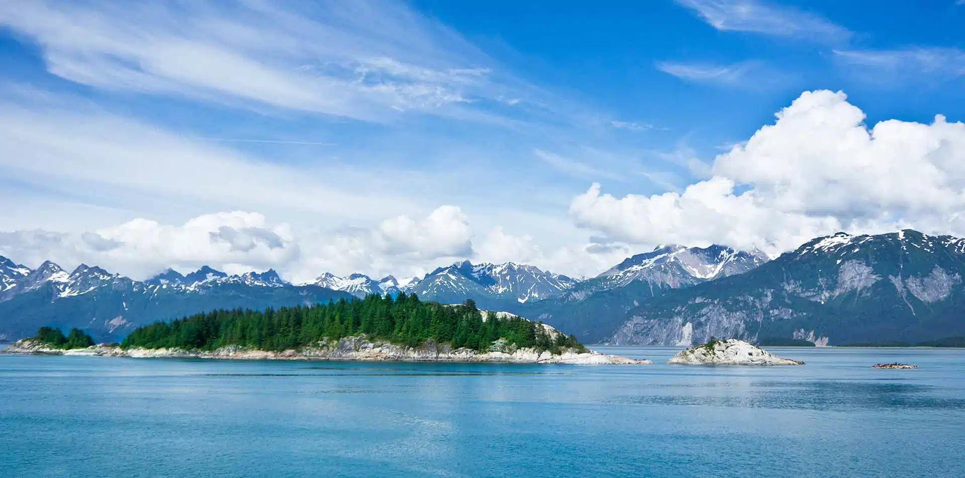 Panorama of mountains in Alaska