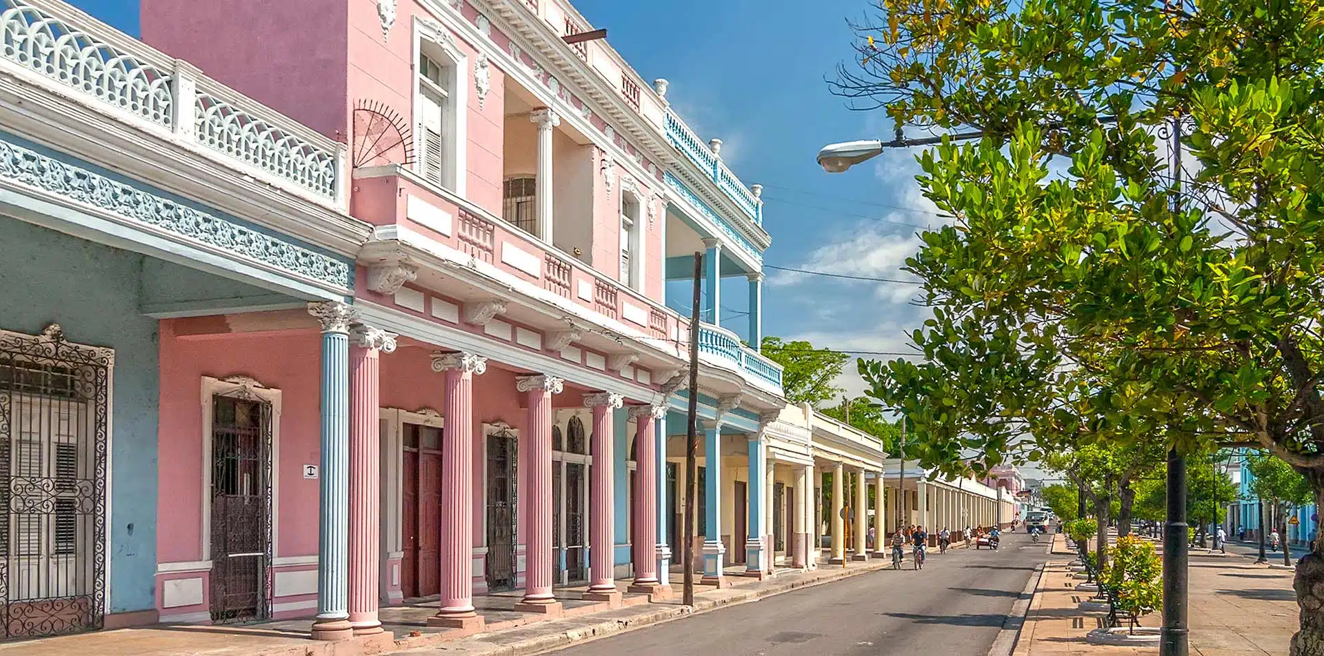 Traditional Colonial Style Buildings in Cienfuegos, Cuba