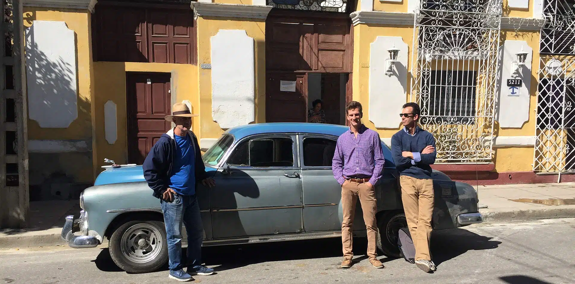 Classic Journeys Founder Edward Piegza in Front of Classic Car in Havana