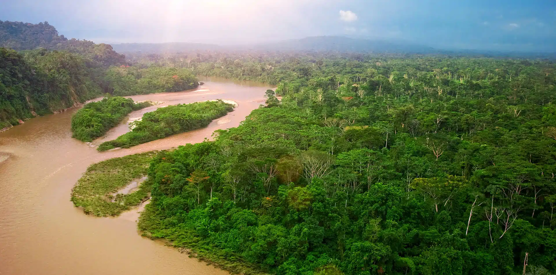 The Rio Napo in the Ecuadorian Amazon, Ecuador
